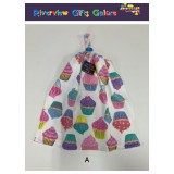 Crochet Top Hand Towel / Tea Towel -  Cupcakes